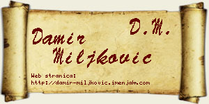 Damir Miljković vizit kartica